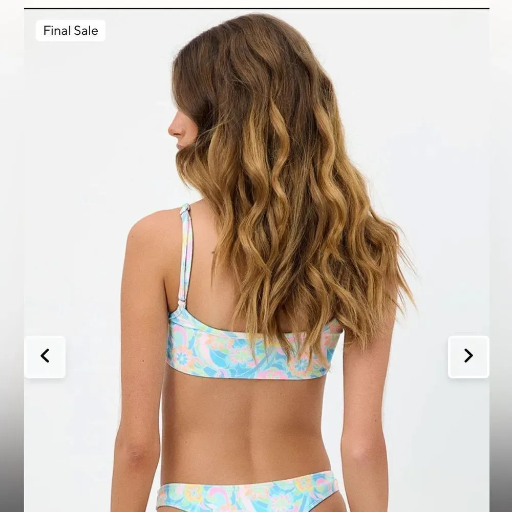 Frankie’s Bikinis Dallas Terry Bralette Bikini Top in Sunshower🐚🌸